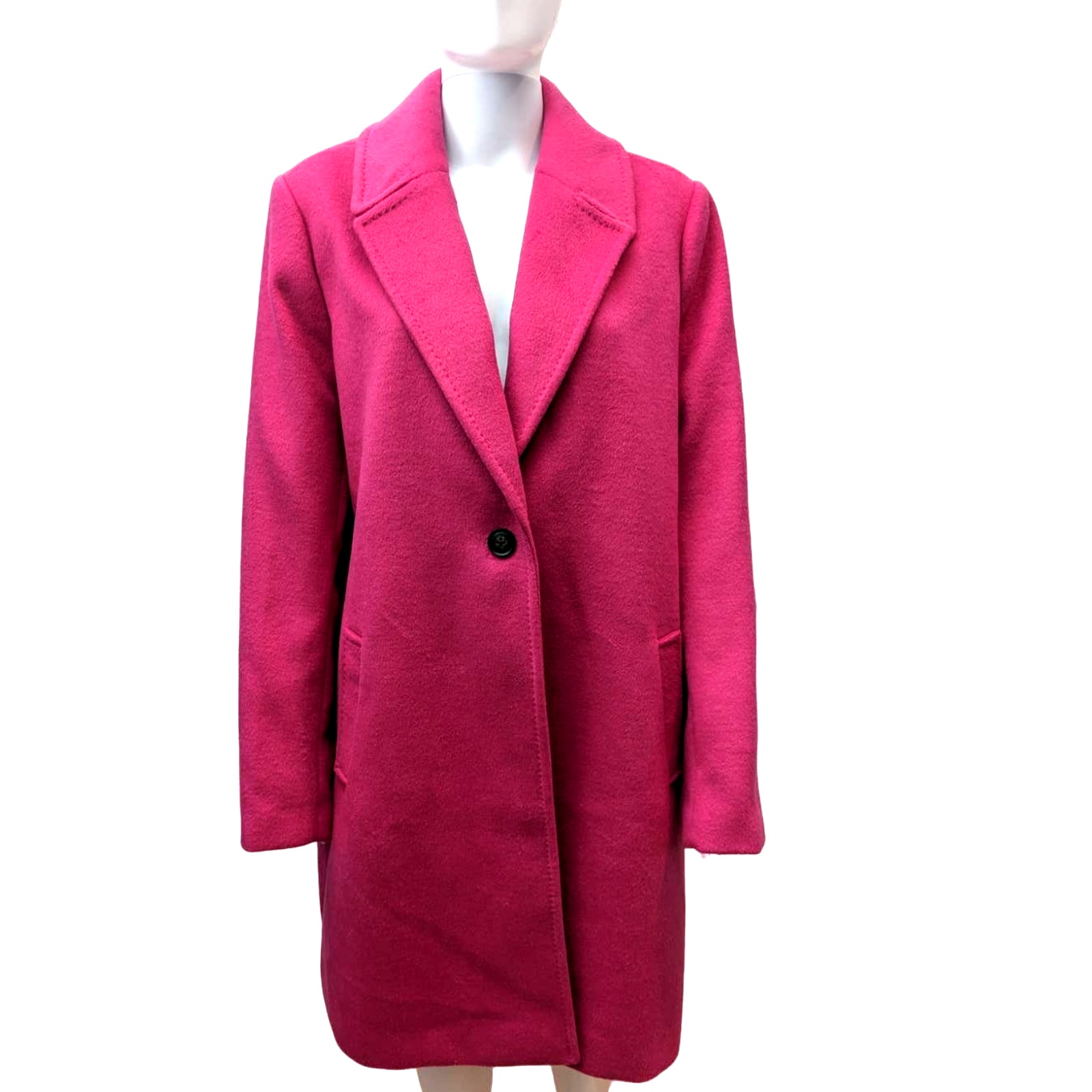 Tahari Coat Womens Size Xl Wool Blend Barbiecore Fall Winter Business Casual